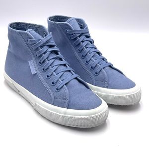 Superga Womens High Top Lace Up Light Blue Sneaker S008H00 Shoes Size 8.5 WMS.